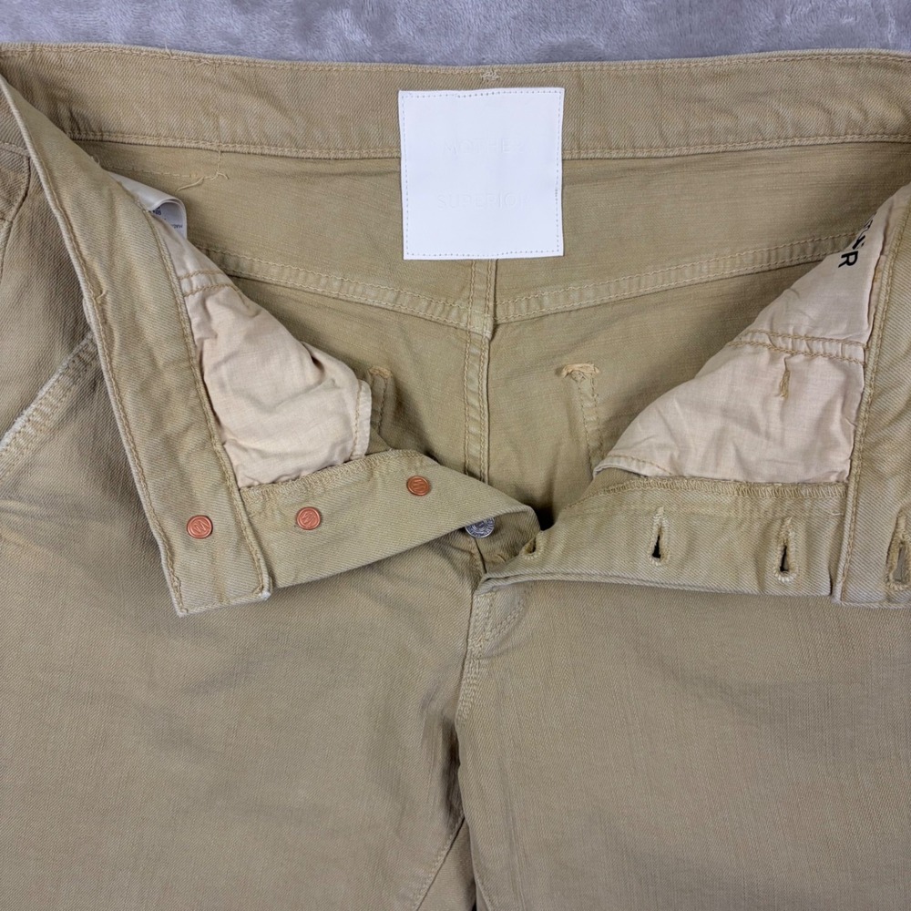 Mother Superior Jeans The Ditcher Utility Flood Pale Green Size 28 Straight Leg - Picture 11 of 16